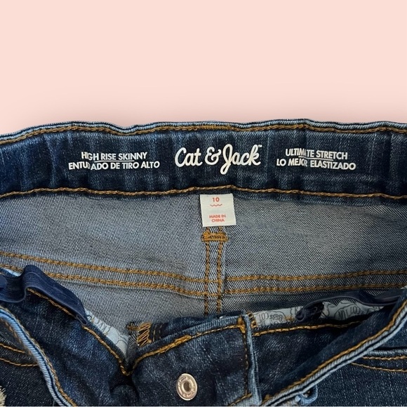 Embroidered Floral Blue Jeans for Girls, Cat and Jack - Picture 9 of 10